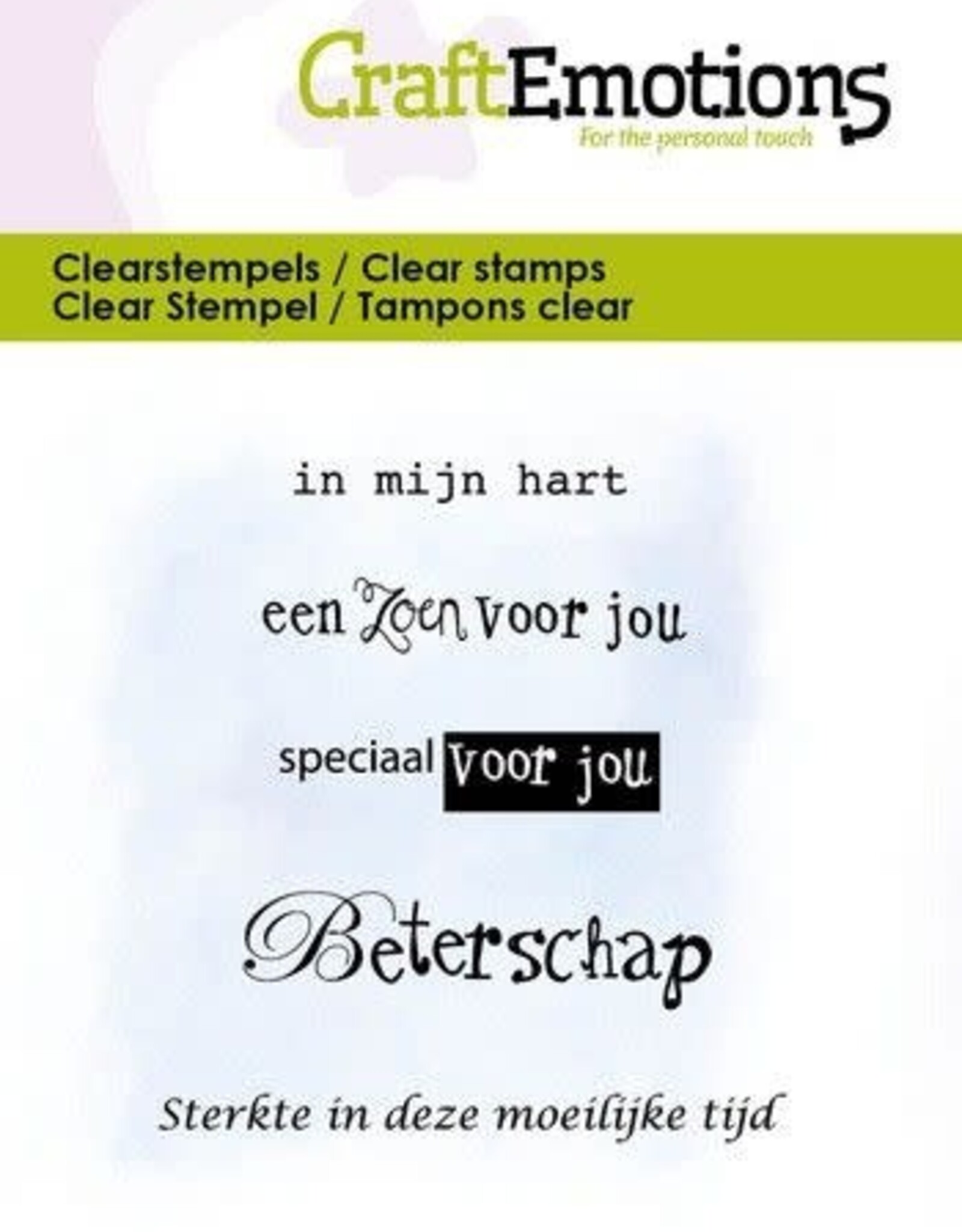 Craft Emotions CraftEmotions clearstamps 6x7cm - In mijn hart -tekst NL