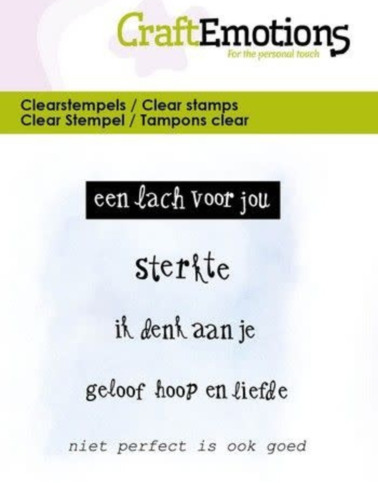 Craft Emotions CraftEmotions clearstamps 6x7cm - Een lach voor jou -tekst NL
