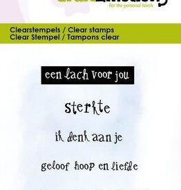 Craft Emotions CraftEmotions clearstamps 6x7cm - Een lach voor jou -tekst NL