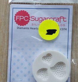 FPC sugarcraft Siliconen mal  Diamante hearts C074