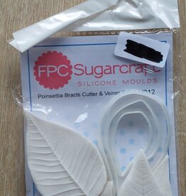 FPC sugarcraft Siliconen mal  Poinsettia Bracts Cutter & Veiner Set  V012