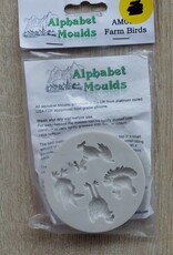 Alphabet moulds Siliconen mal Farm birds  AM057