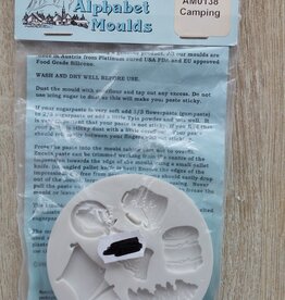 Alphabet moulds Siliconen mal  Camping  AM0138