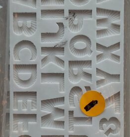 Alphabet moulds Siliconen mal   Alphabet  Starbust Font AM0129