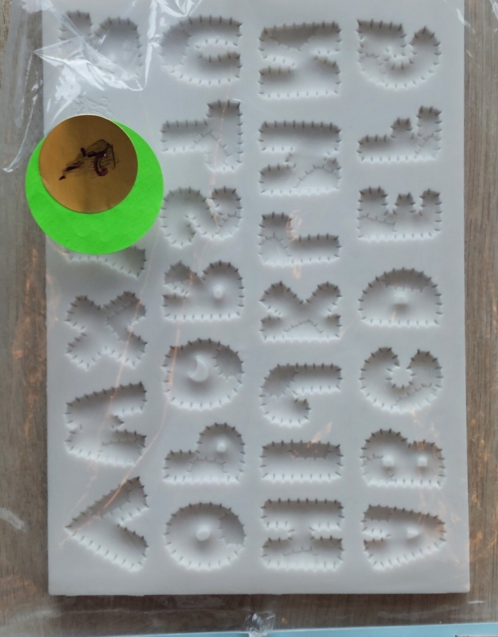 Alphabet moulds Siliconen mal   Alphabet  patchwork Font AM0170