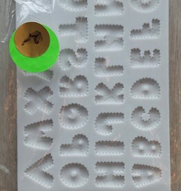 Alphabet moulds Siliconen mal   Alphabet  patchwork Font AM0170