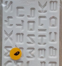 Alphabet moulds Siliconen mal Alphabet Science fiction font  AM0236