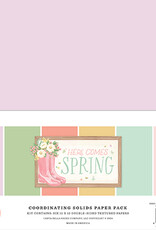 Echo Park Echopark  Here Comes Spring   Solids Kit  12 x12