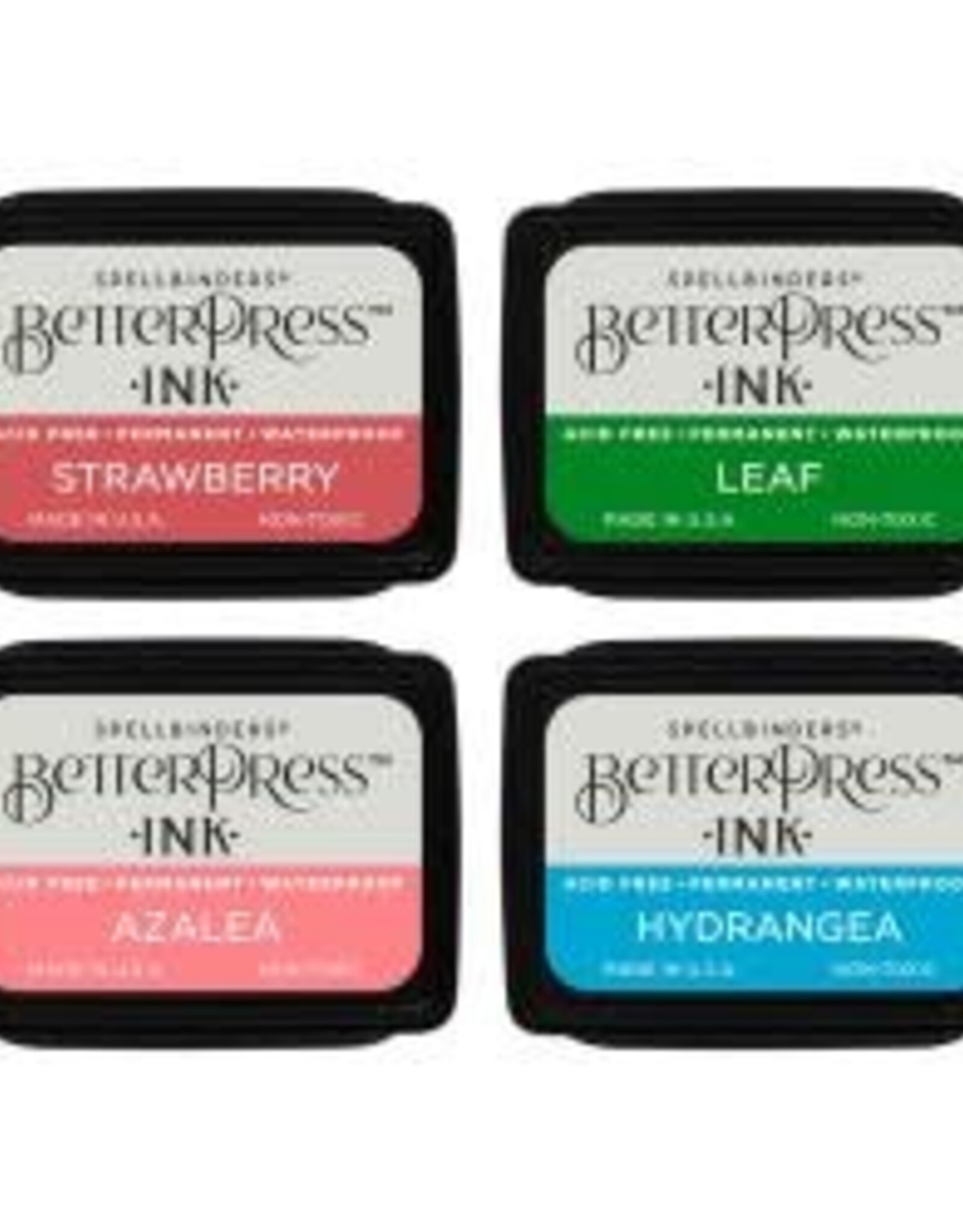 Spellbinders Spellbinders BetterPress Letterpress Mini Ink Pad Set 4 Flower Garden