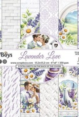 Scrapboys ScrapBoys Lavender Love paperpad 24 vl+cut out elements-DZ SB-LALO-09 250gr 15,2cmx15,2cm