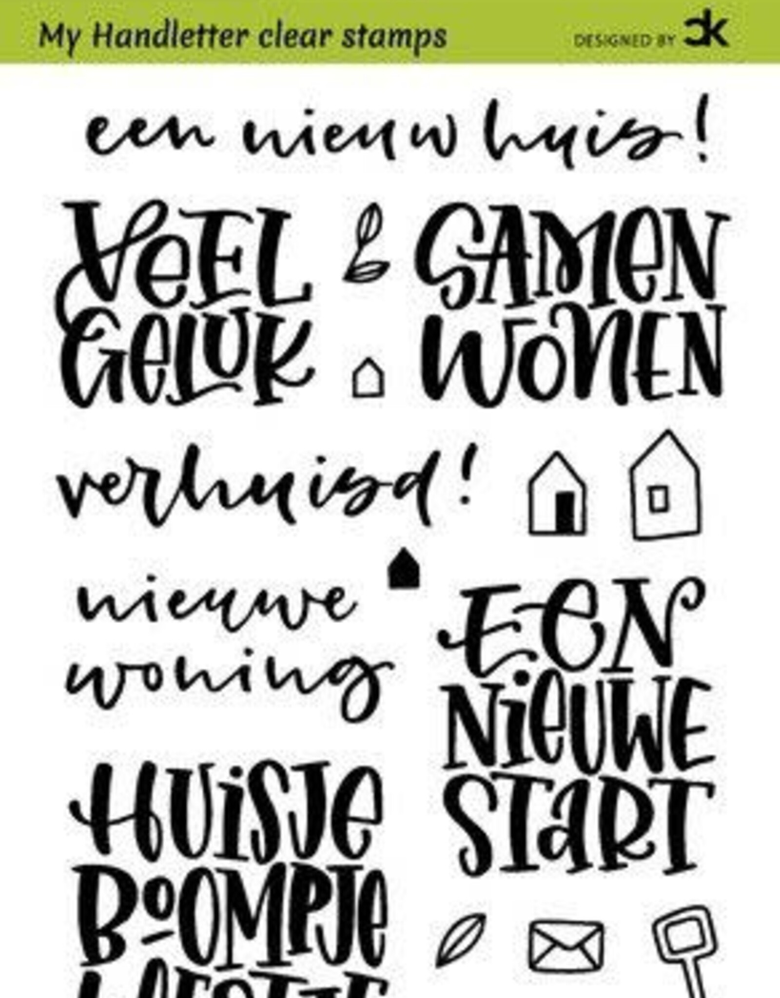 Craft Emotions CraftEmotions clearstamps A6 - handletter - Nieuwe Woning tekst (NL) Carla Kamphuis