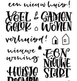 Craft Emotions CraftEmotions clearstamps A6 - handletter - Nieuwe Woning tekst (NL) Carla Kamphuis