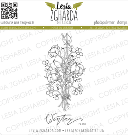 Lesia Zgharda Lesia Zgharda Design Stamp  Set "Winter bouquet of berries and cotton"  FL356