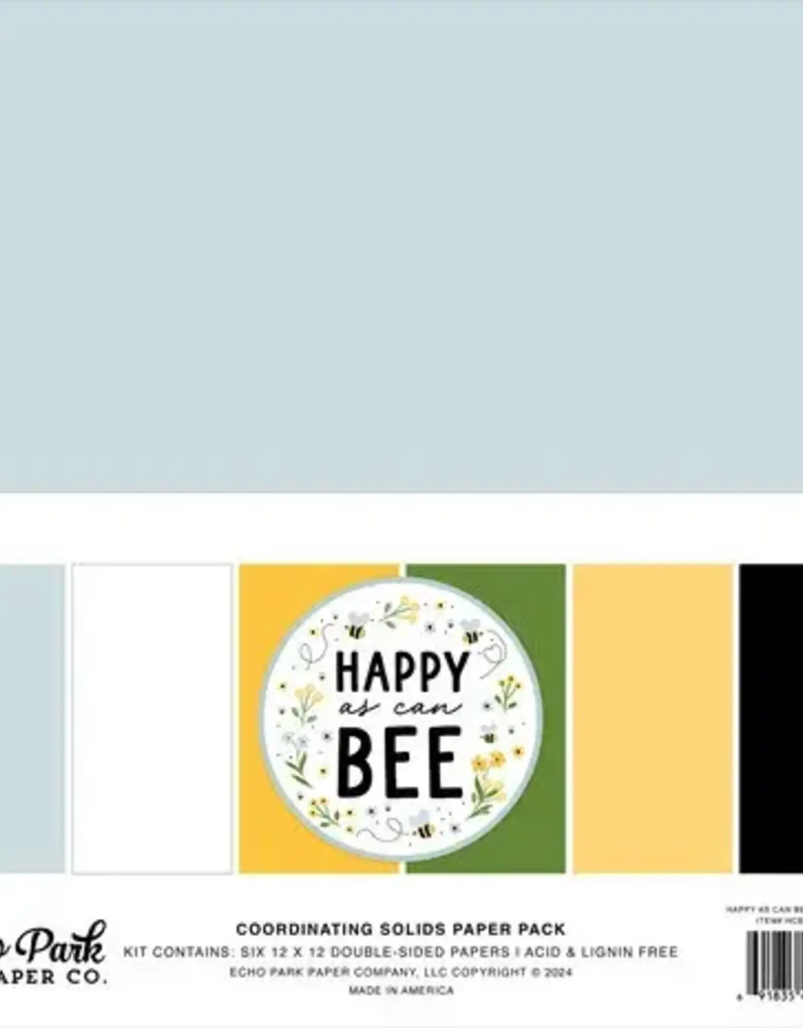 Echo Park Echo Park  Happy as can Bee  coordinating solids pack  12 x12