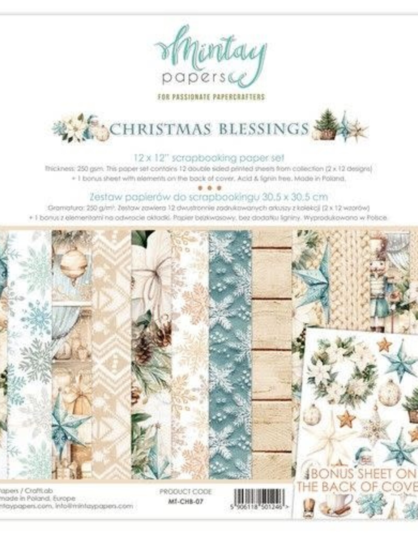 Mintay Papers Mintay 12 x 12 Paper Set - Christmas Blessings MT-CHB-07