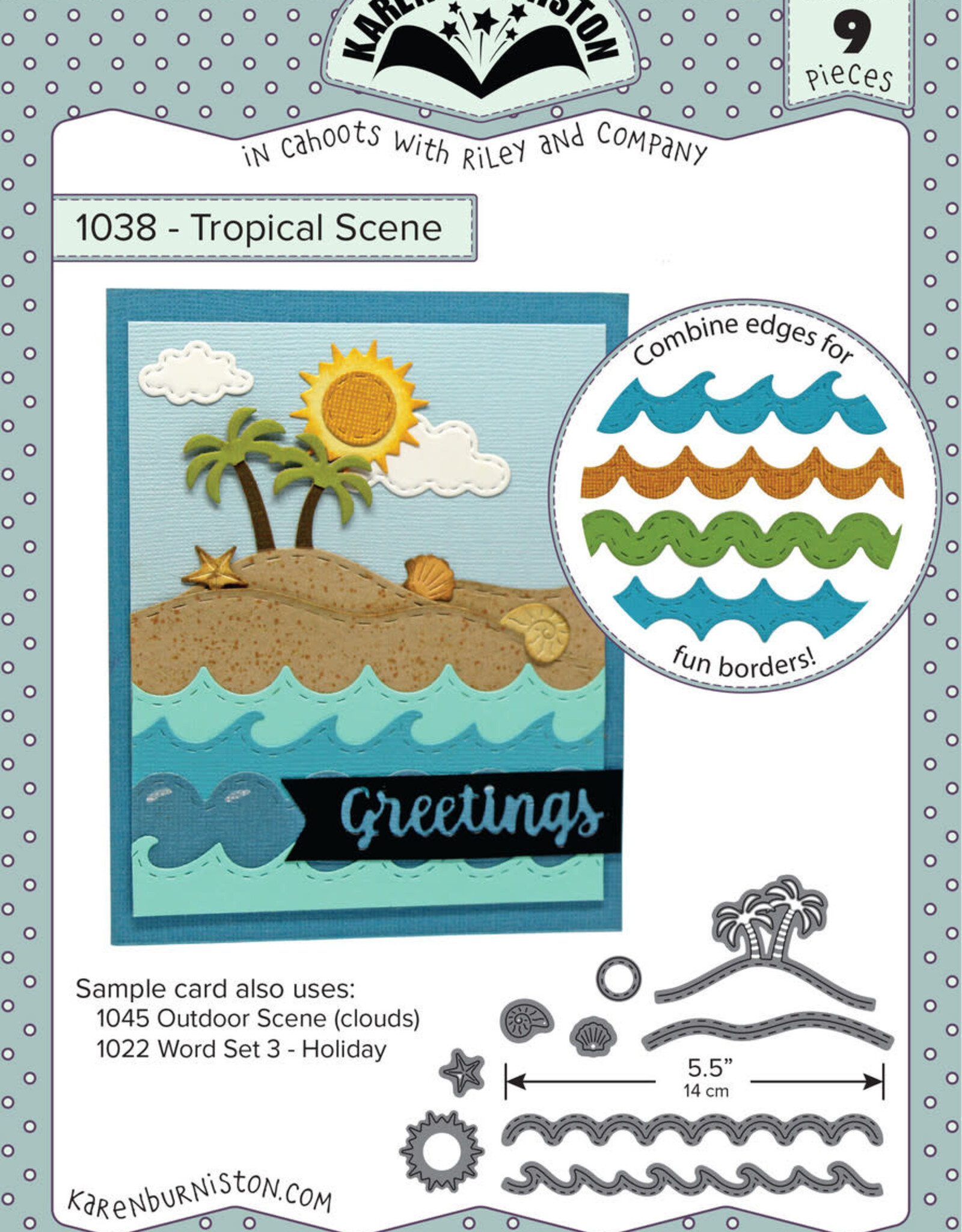 Karen Burniston Karen Burniston Tropical Scene 1038