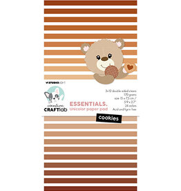 Studio Light Craftlab Unicolor Paper Pad Cookies Essentials nr.291   CCL-ES-UPP291
