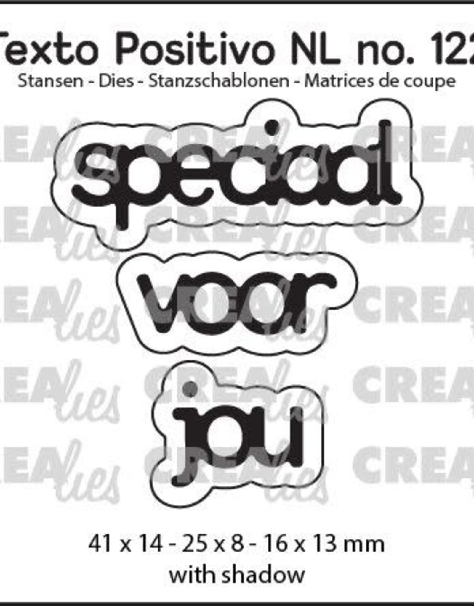 Crealies Crealies  Texto Positivo  Speciaal voor jou   POSNL122