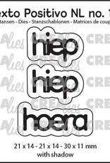 Crealies Crealies  Texto Positivo  hiep hiep hoera   POSNL113