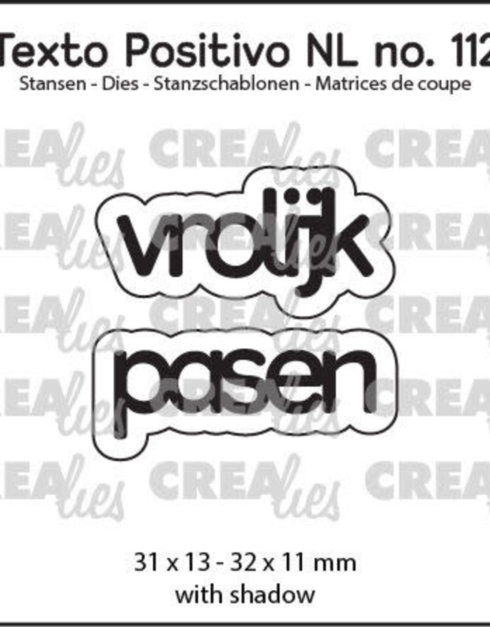 Crealies Crealies  Texto Positivo  vrolijk pasen    no112