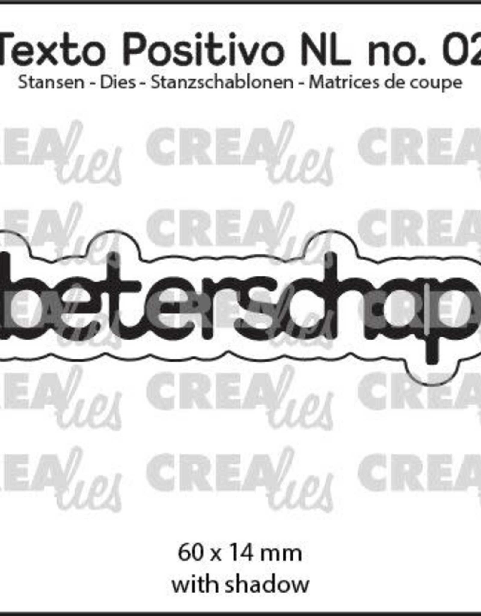 Crealies Crealies  Texto Positivo beterschap  POSNL02