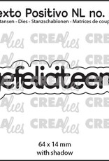 Crealies Crealies  Texto Positivo gefeliciteerd  POSNL01