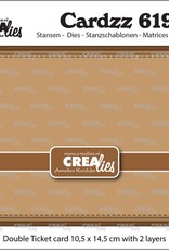 Crealies Crealies Cardzz  Double  Card Ticket  CLCZ619