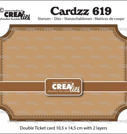 Crealies Crealies Cardzz  Double  Card Ticket  no 619