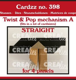 Crealies Crealies  Cardzz stansen CLCZ398, Twist mechanisme A voor 4 panelen