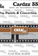 Crealies Crealies Cardzz stansen CLCZ330, Twist & Pop A5, Panelen & Leporello & Miniboekje filmstrip