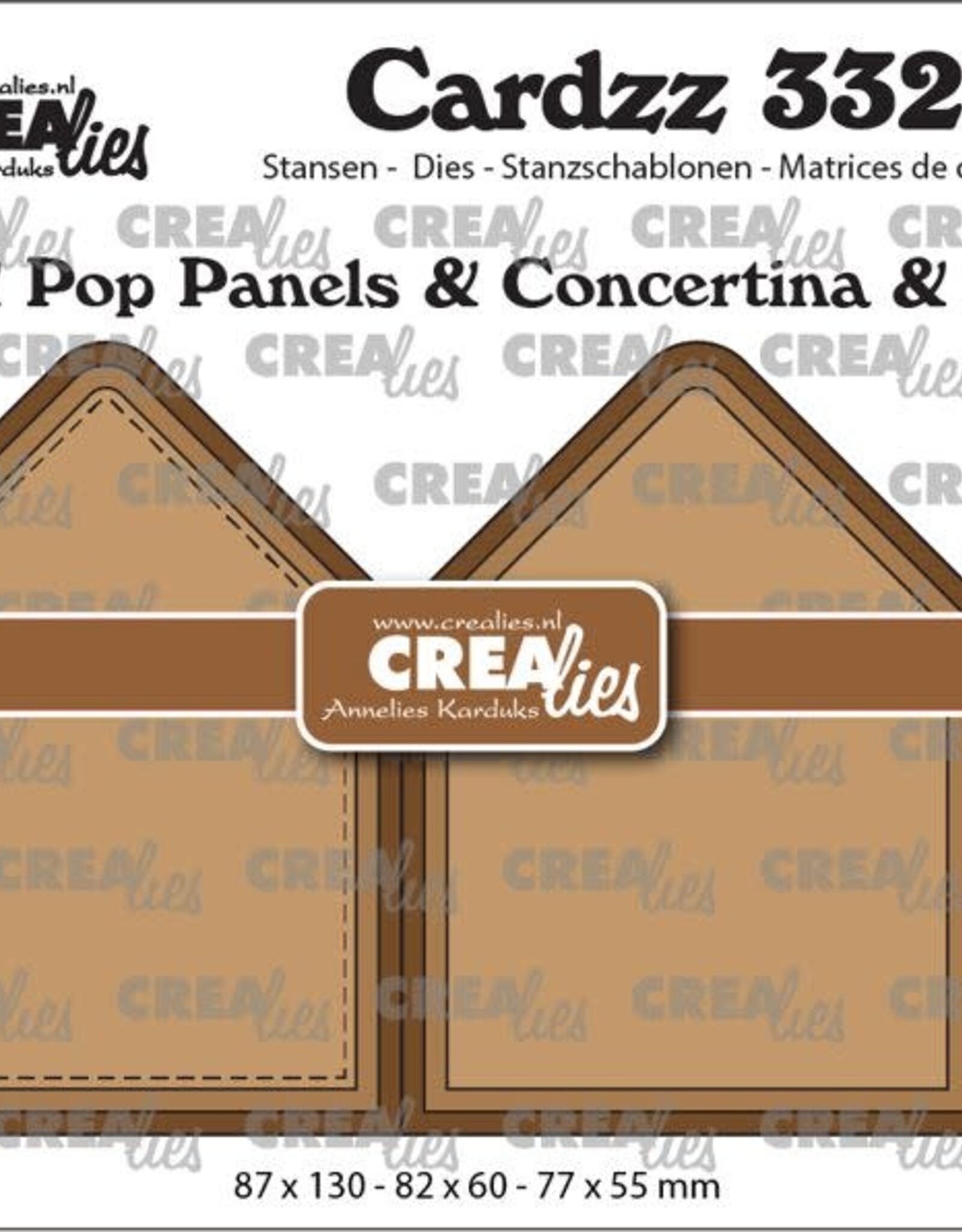 Crealies Crealies Cardzz stansen CLCZ 332, Twist & Pop A6, Panelen & Leporello & Miniboekje Huis