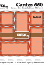 Crealies Crealies Cardzz stansen no. 550, Postzegelframe Ingrid  CLCZ550