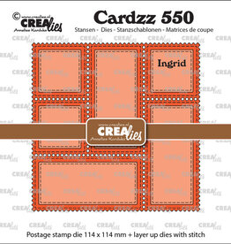 Crealies Crealies Cardzz stansen no. 550, Postzegelframe Ingrid  CLCZ550