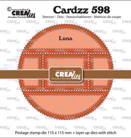 Crealies Crealies Cardzz stansen no. 598, Postzegelframe Luna  CLCZ598