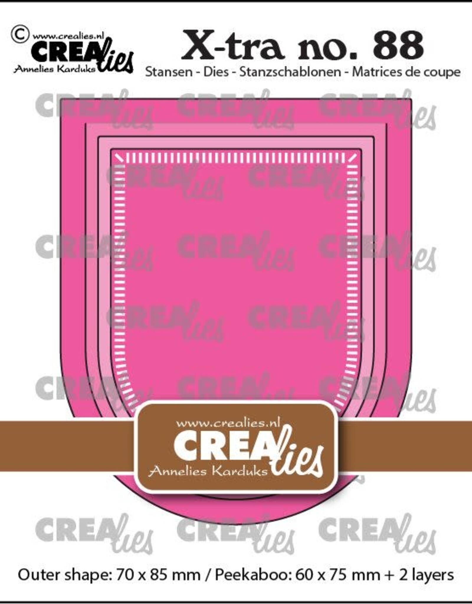Crealies Crealies X-tra stansen no. 88, Kiekeboe omgekeerde boog  CLXtra88