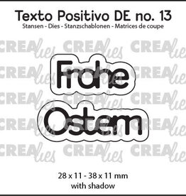 Crealies Crealies Texto Positivo Stanzschablonen no. 13, Frohe Ostern  POSDE13