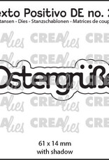Crealies Crealies Texto Positivo Stanzschablonen no. 20, Ostergrüße  POSDE20