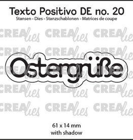 Crealies Crealies Texto Positivo Stanzschablonen no. 20, Ostergrüße  POSDE20