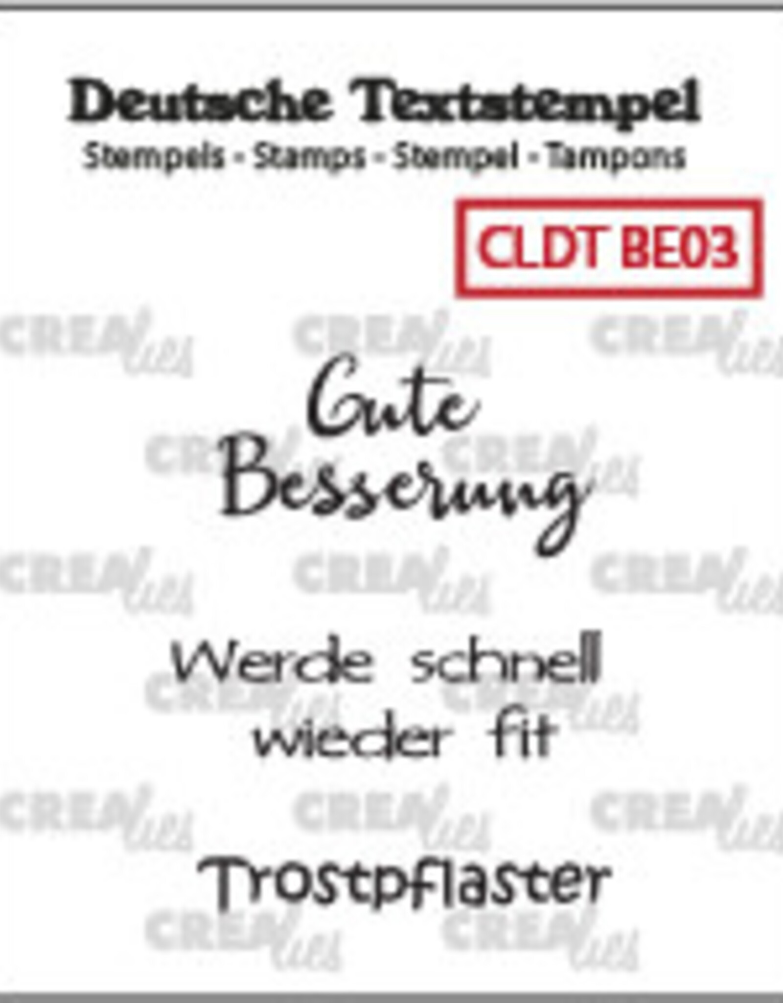 Crealies Crealies Textstempeln CLDTBE03