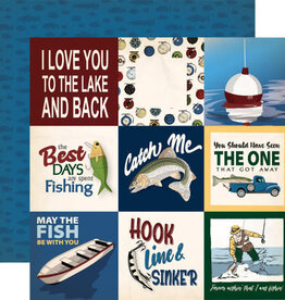 Carta Bella Carta Bella  Gone Fisching   4x4 Journaling Cards   12 x12