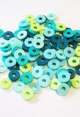 Craft Emotions Kralen Katsuki Mix 6mm Turquoise oceaan +/- 100 st 12428-2802
