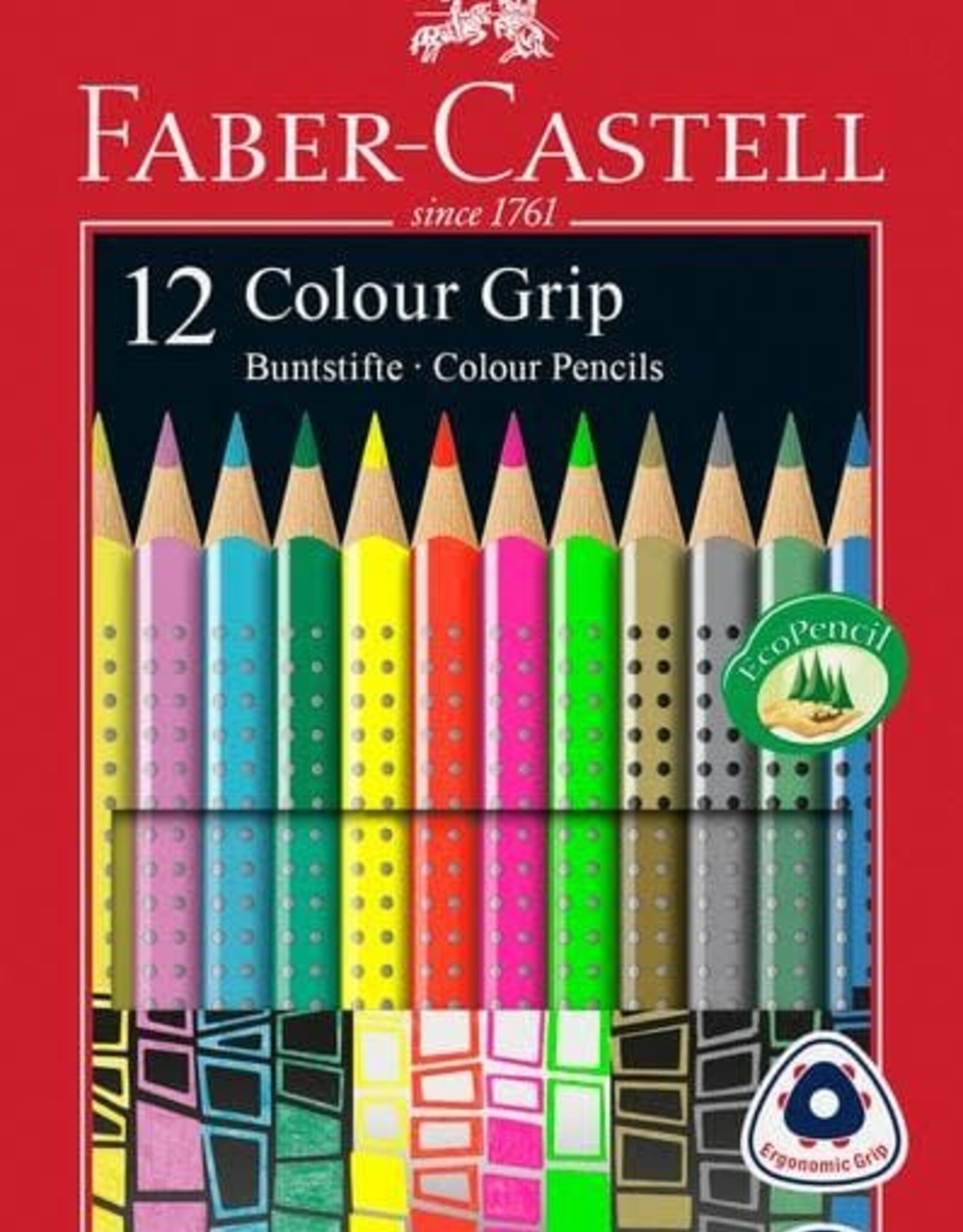 Faber Castell Faber-Castell Colour Grip Kleurpotloden Kleurenassortiment 12 Stuks