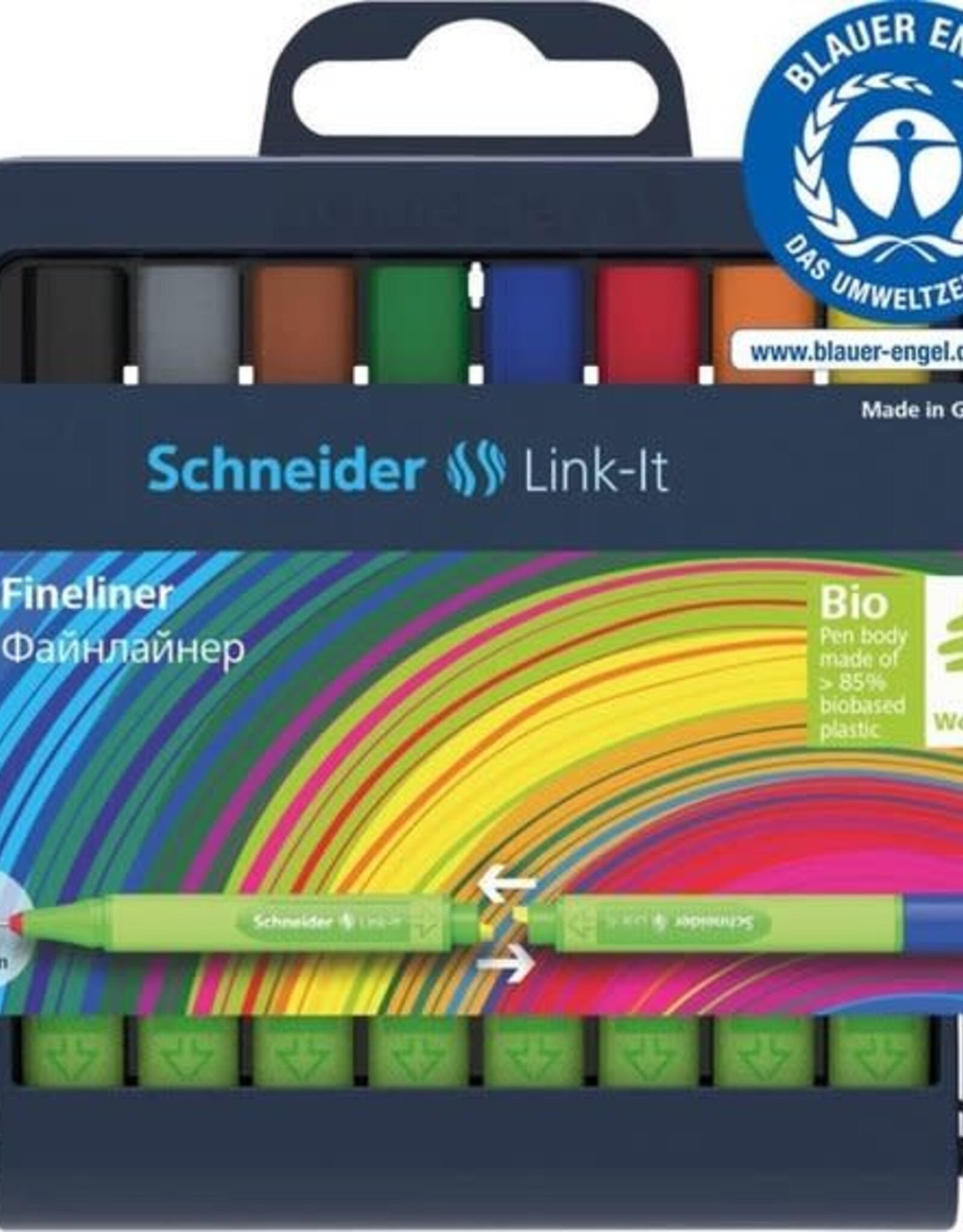Schneider Schneider fineliner - Link-it - lijnbreedte 0,4 mm - 8 stuks