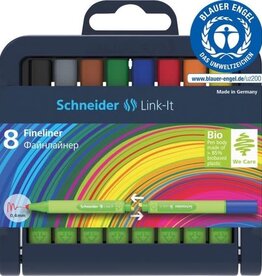 Schneider Schneider fineliner - Link-it - lijnbreedte 0,4 mm - 8 stuks