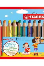 Stabilo Stabilo Woody Potloden - 3 in 1 - set van 10