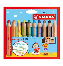 Stabilo Stabilo Woody Potloden - 3 in 1 - set van 10