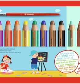 Stabilo Stabilo Woody 3-in-1   18st met Pastel + slijper & penseel