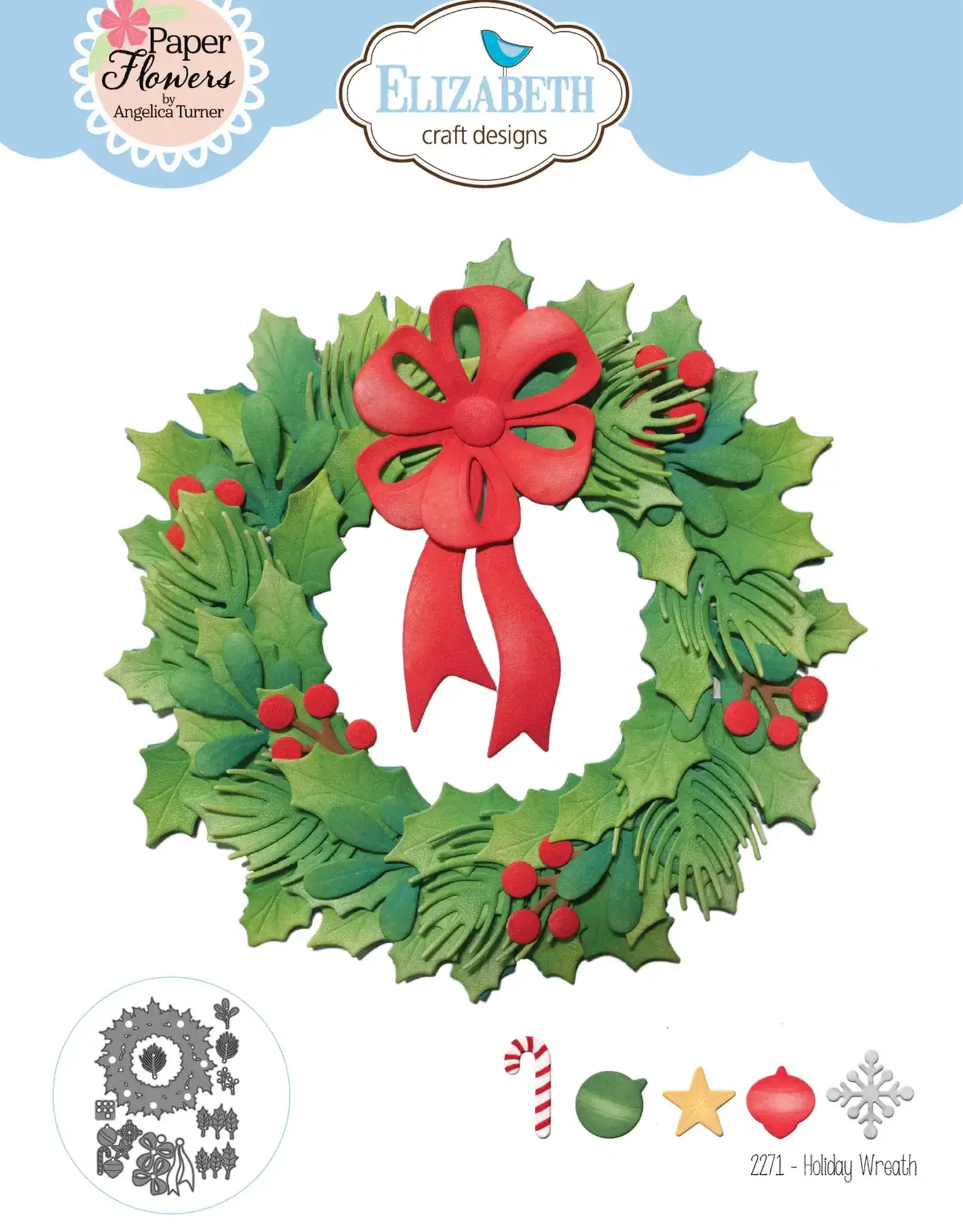 Elizabeth Craft Designs Elizabeth Craft Designs  Holiday Wreath   2271
