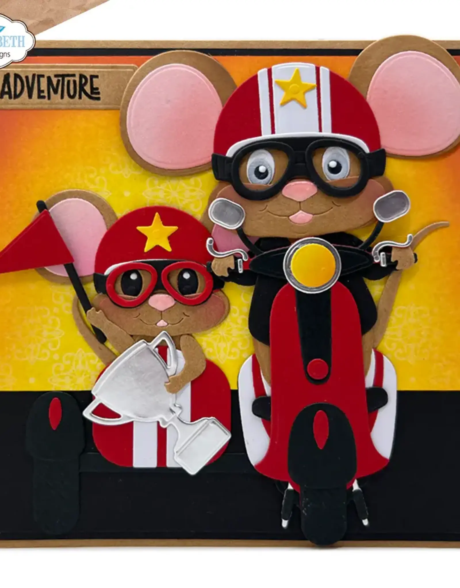 Elizabeth Craft Designs Elizabeth Craft Designs Scooter with sidecar  2259