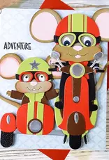 Elizabeth Craft Designs Elizabeth Craft Designs Scooter with sidecar  2259